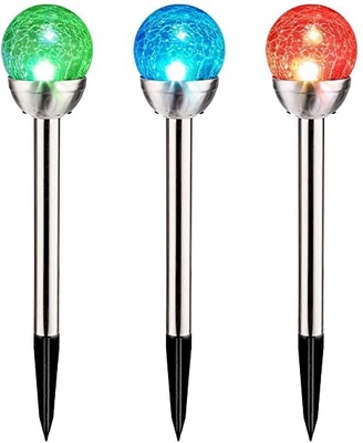 反ひびのガラス玉太陽LEDの庭は通りのコオロギ ライト5Vをつける