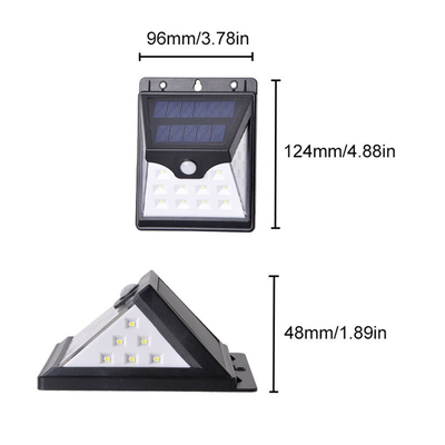 スマートなモーションセンサー太陽動力を与えられたLEDの壁ライト22 LED ABS 3.7V
