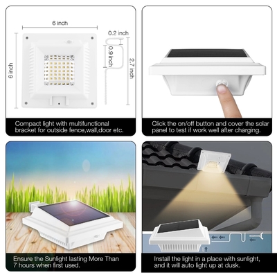 WINXU太陽BoundarySolarはアルミニウム40が屋外壁に取り付けられた太陽ライトを導いたLEDの壁ライトに動力を与えた