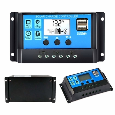 LCD表示の太陽コントローラーの調整装置12V/24V 60A 50A 40A 30A 20A 10A PWM USB 5V