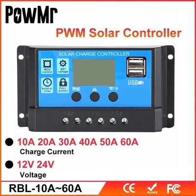 PWM太陽充満パネル制御調整装置10A 20A 30A 40A 12V 24V 36V 48V