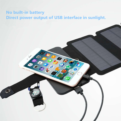 10W折り畳み式の太陽電池パネル5V 2.1A USBはSmartphonesのための出力装置を