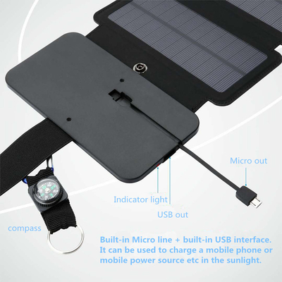 10W折り畳み式の太陽電池パネル5V 2.1A USBはSmartphonesのための出力装置を