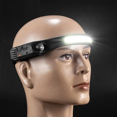 インダクションヘッドランプ COB LED ヘッドランプ、バッテリー内蔵懐中電灯 USB 充電式ヘッドランプ照明モード